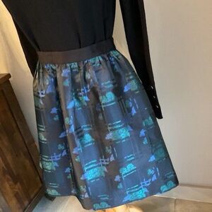 $95 NWT J. Crew Women’s Satin Black & Blue Pouf Plaid Mini Skirt W/pocket Size 0